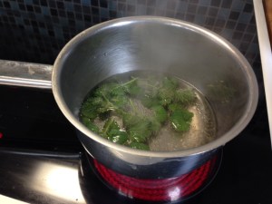 Lägg märke till hur lite blad det behövs...